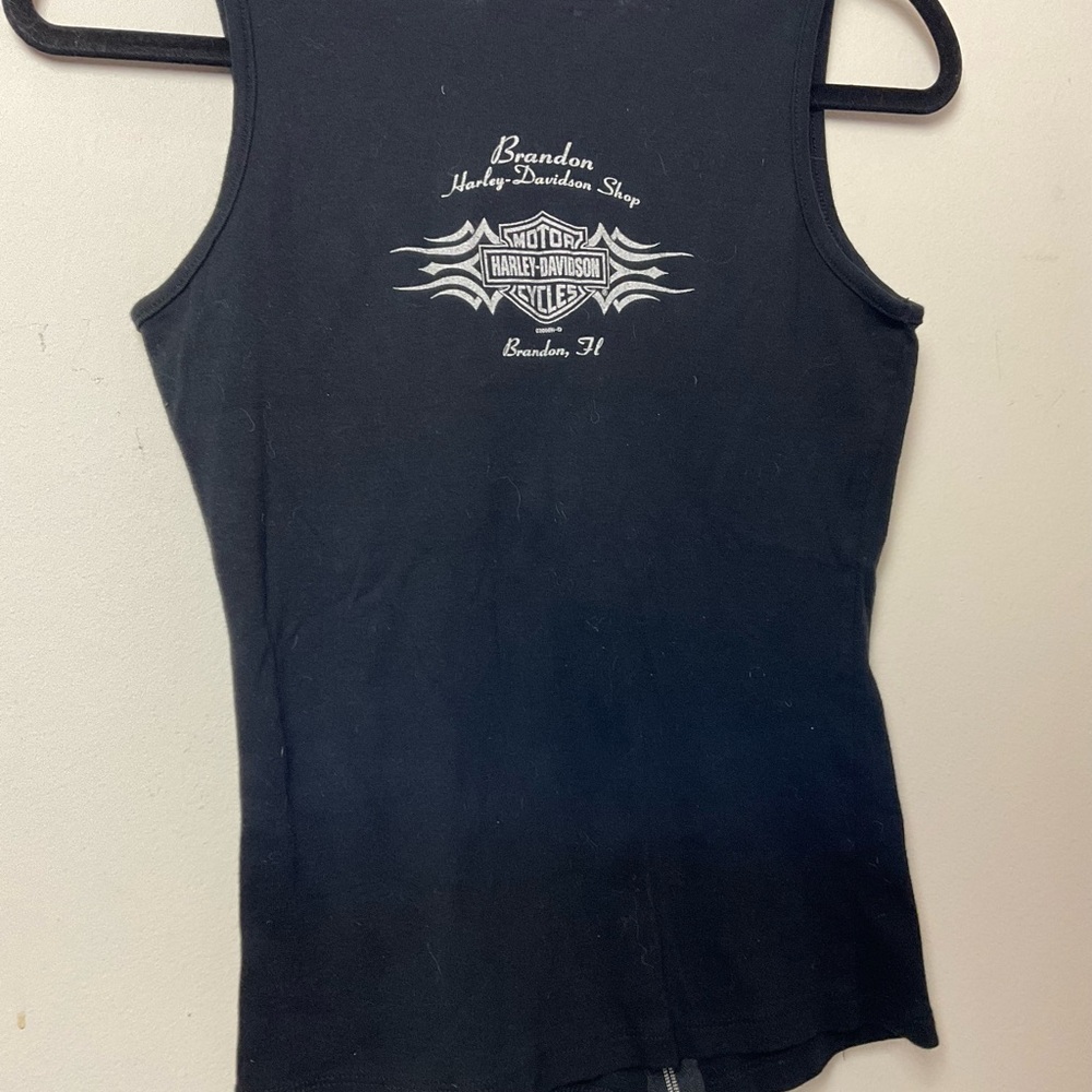 Harley-Davidson Black Tank Top with White Logo